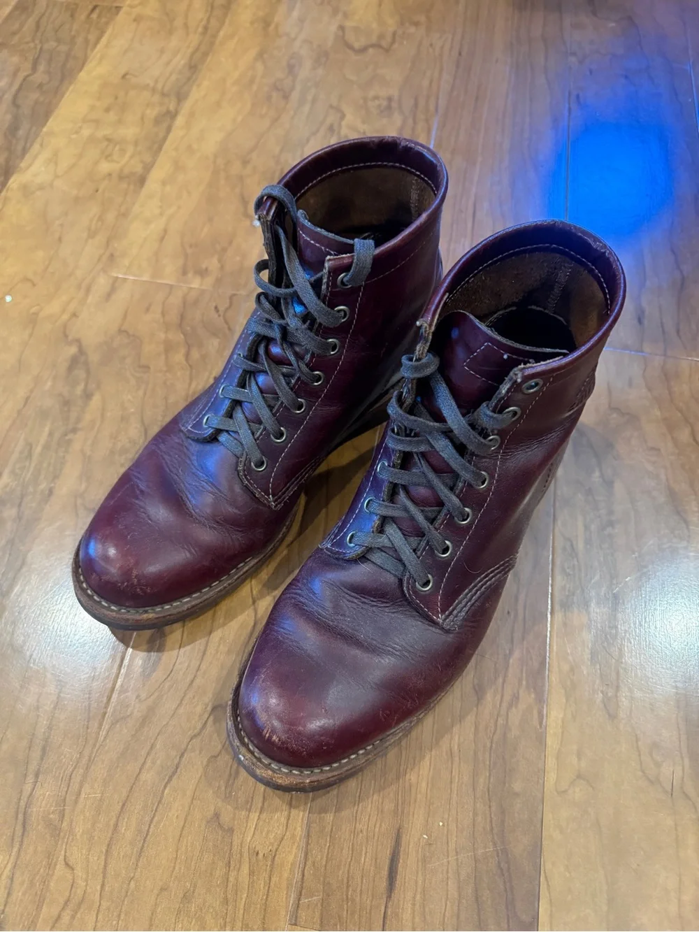 Chippewa 2.0 Men's Leather Lace-Up Boots in Burgundy